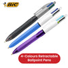 BIC 3x Grip 4 Colours Pens Multicoloured Pens with Rubber Grip for Writing