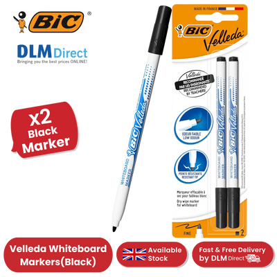BIC Velleda 1721 Whiteboard Pens Black - Pack of 2