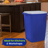 Durable Durabin Blue Waste Bin 90L Stackable Plastic Bin with Sturdy Handles