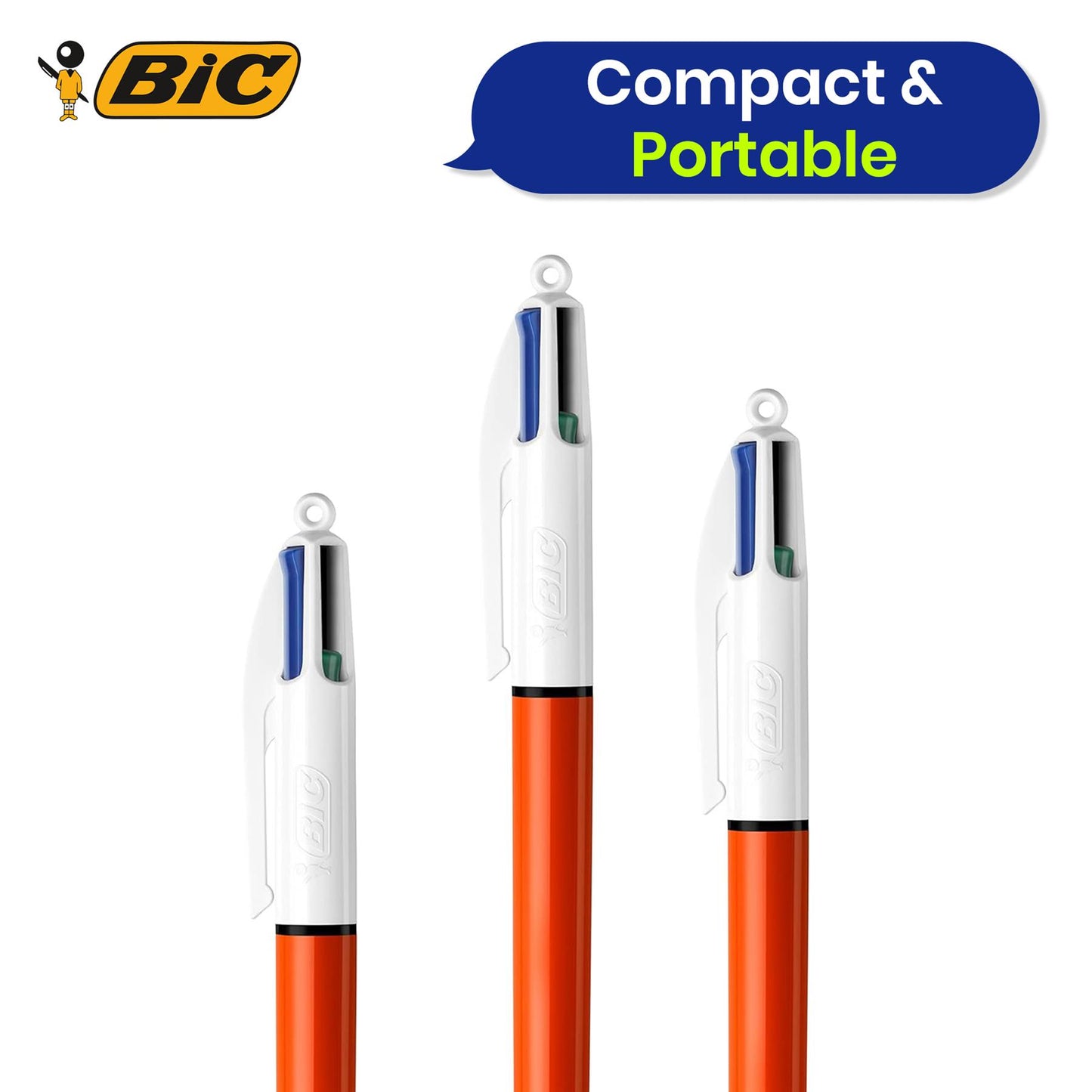 Bic 4-Colours Original Fine Ballpoint Pen 1.0mm Tip - Pack of 12