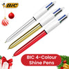 Bic 4 Colour Shine - Christmas Blister 1 Gold, 1 Silver, and 1 Red Pen