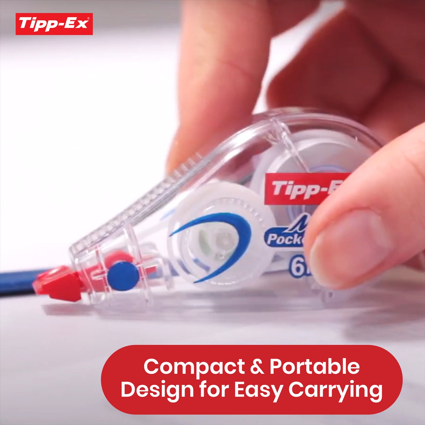 Tipp-Ex Mini Pocket Mouse Correction Tape - 3 Pcs Quick Fix White Correction Roller for Students