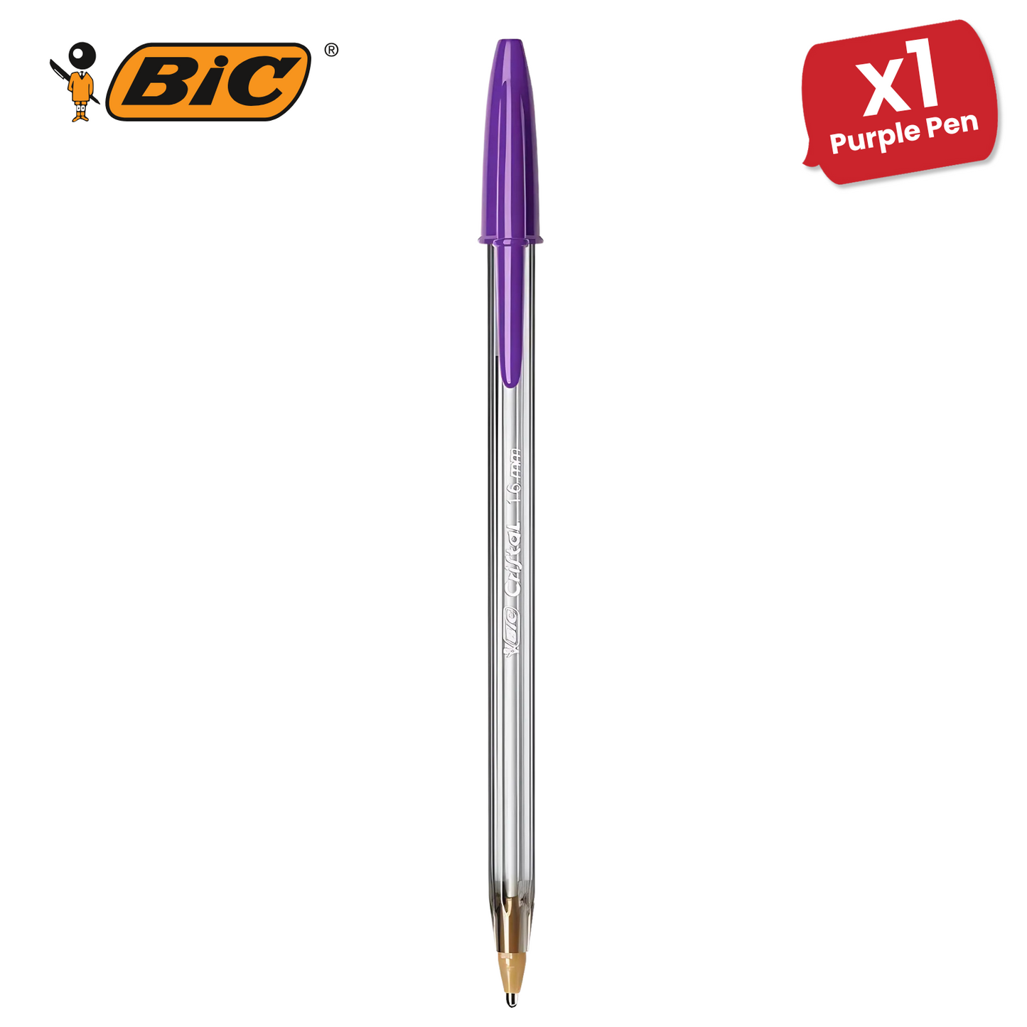 Bic Cristal Fun Ball Pen � Purple - Pack of 1
