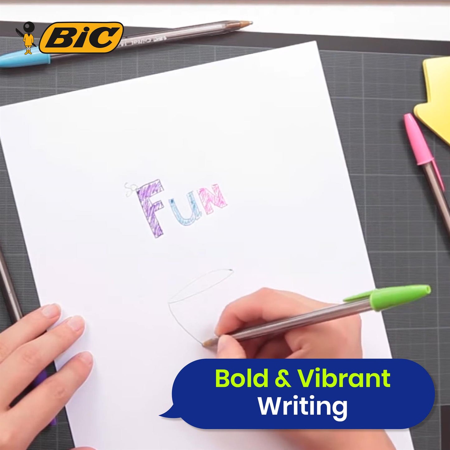 Bic Cristal Fun Ball Pen Green - Box 20