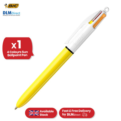 BIC 4-Colour Sun Pen Medium Points for Office & Home