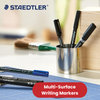 STAEDTLER Lumocolor Permanent Fine Blue Marker Pens Quick-Dry Ink Multi-Surface