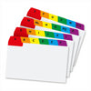 Pukka Pad Flash Cards Colour-Coded Tabs Study Cards 24  Reinforced Tabs Index Dividers for Filing Recipes Contacts Study Notes