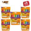 BIC Kids Kid Couleur Felt Medium Blocked Tip Colouring Pens - Pack of 12