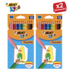 BIC Kids Tropicolors Colouring Pencils, Vibrant Colors - Creative Fun Pack of 12