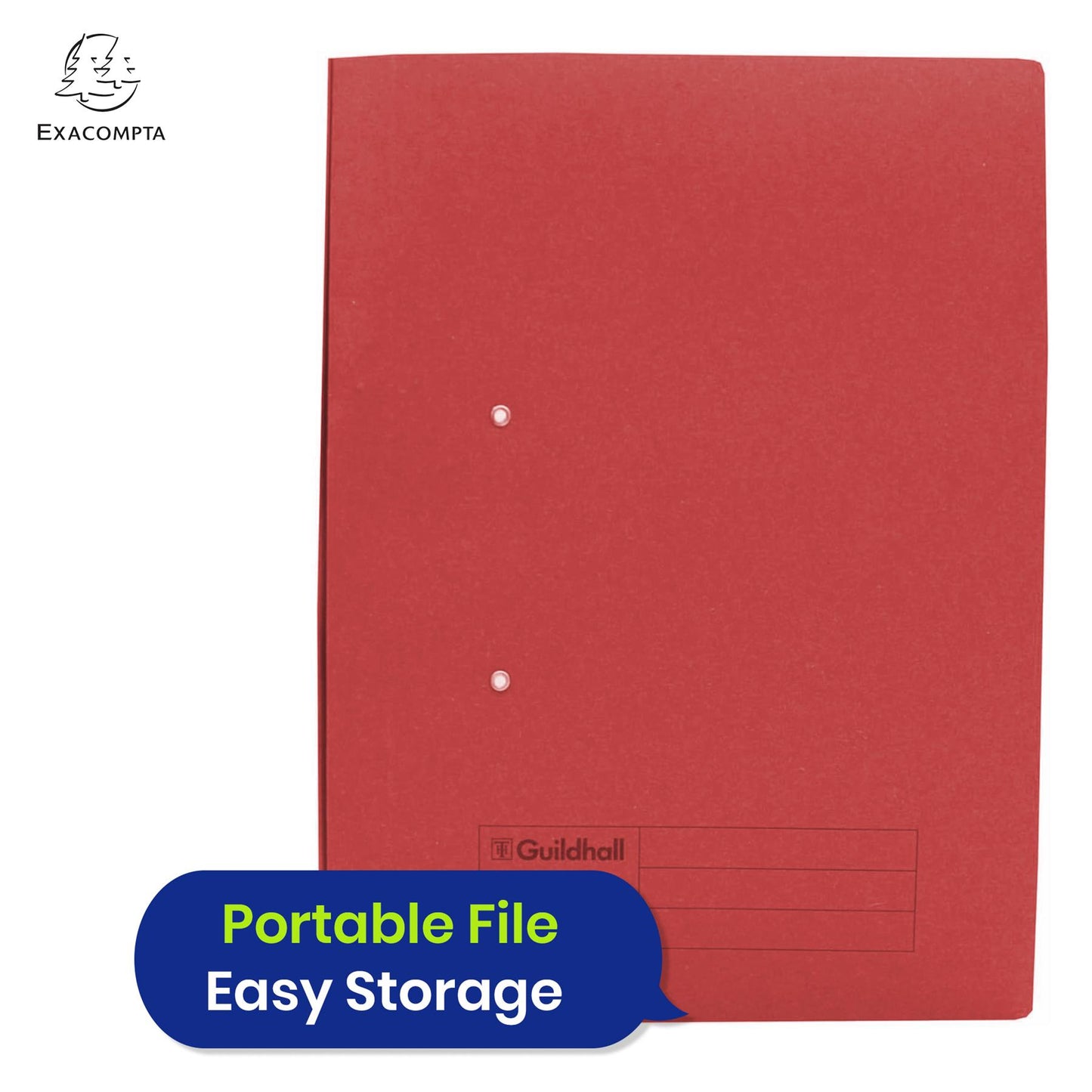 Exacompta Guildhall Spring Manilla Transfer File, 285gsm Blue Angel Certified Folder, Pack of 25