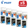 Pilot Pintor Extra Fine Paint Markers - White, Gold and Silver - Wallet of 3