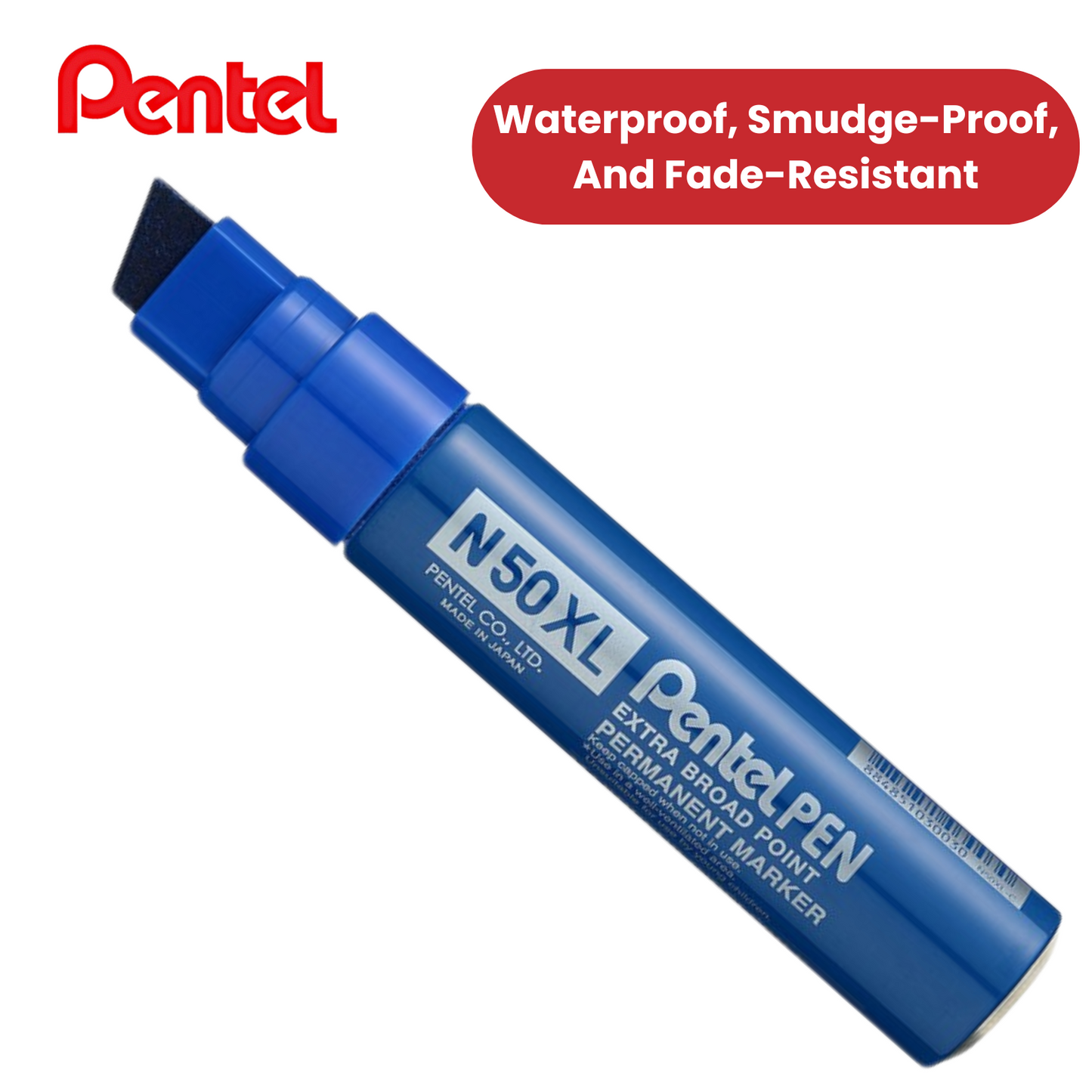 PENTEL  N50XL PERMANENT MARKER BLUE - Pack of 6