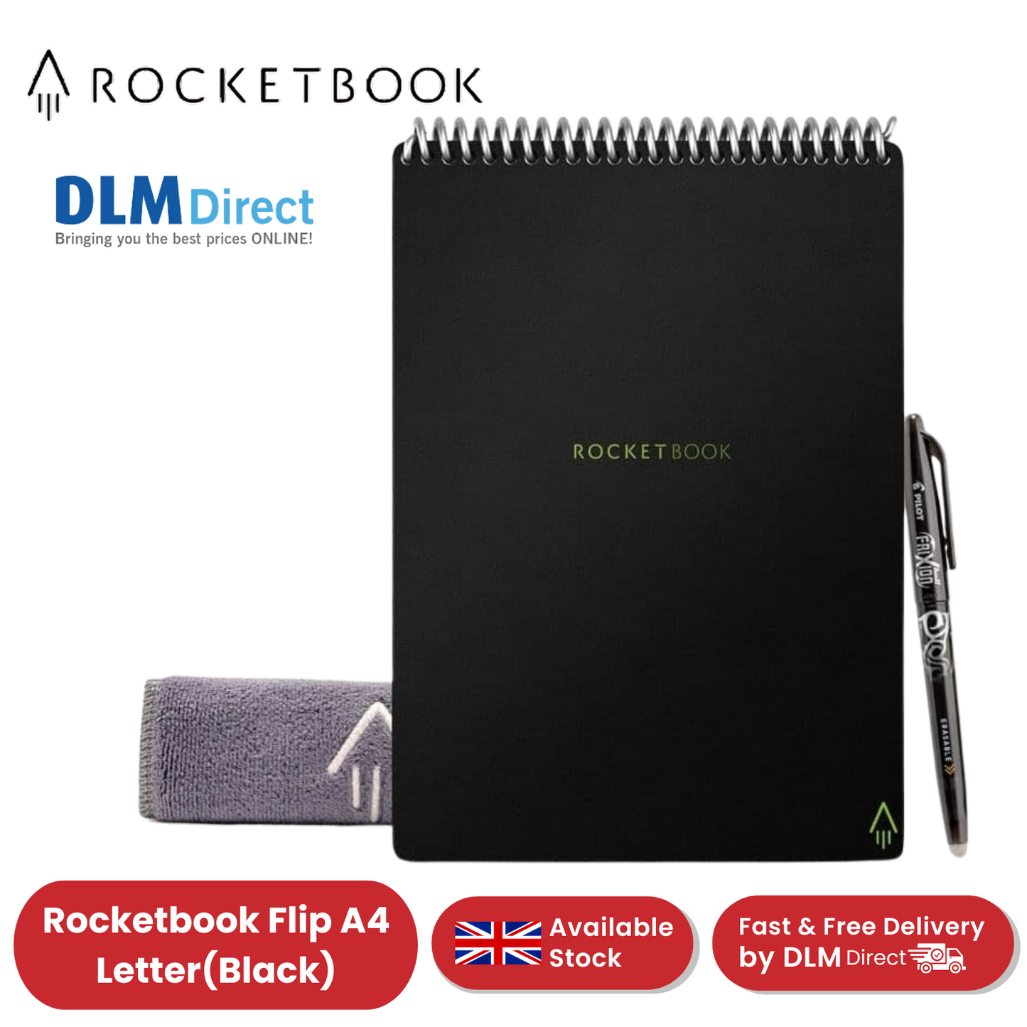 Rocketbook Flip A4 Letter - Black