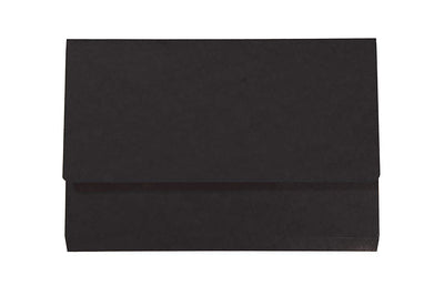 Iderama Foolscap Pocket Wallet Black (Pack of 10)