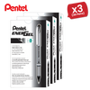 PENTEL ENERGEL METAL TIP ROLLERBALL BLK - Pack of 12 - 1 to 5 Packs