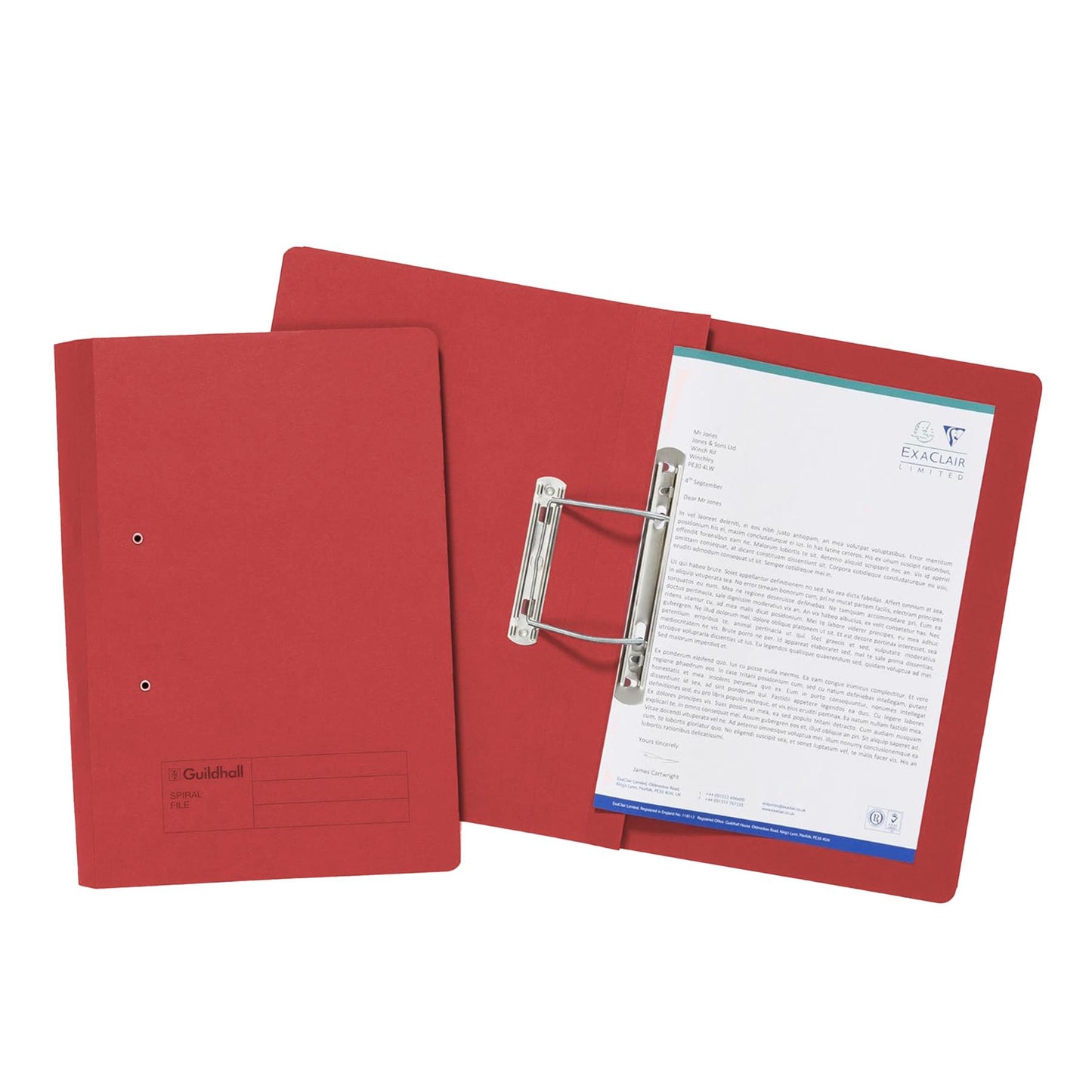 Exacompta Guildhall Spring Manilla Transfer File, 285gsm Blue Angel Certified Folder, Pack of 25