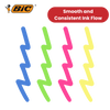 BIC Briteliner Grip Highlighters - Yellow/Blue/Green/Pink (Pack of 4)
