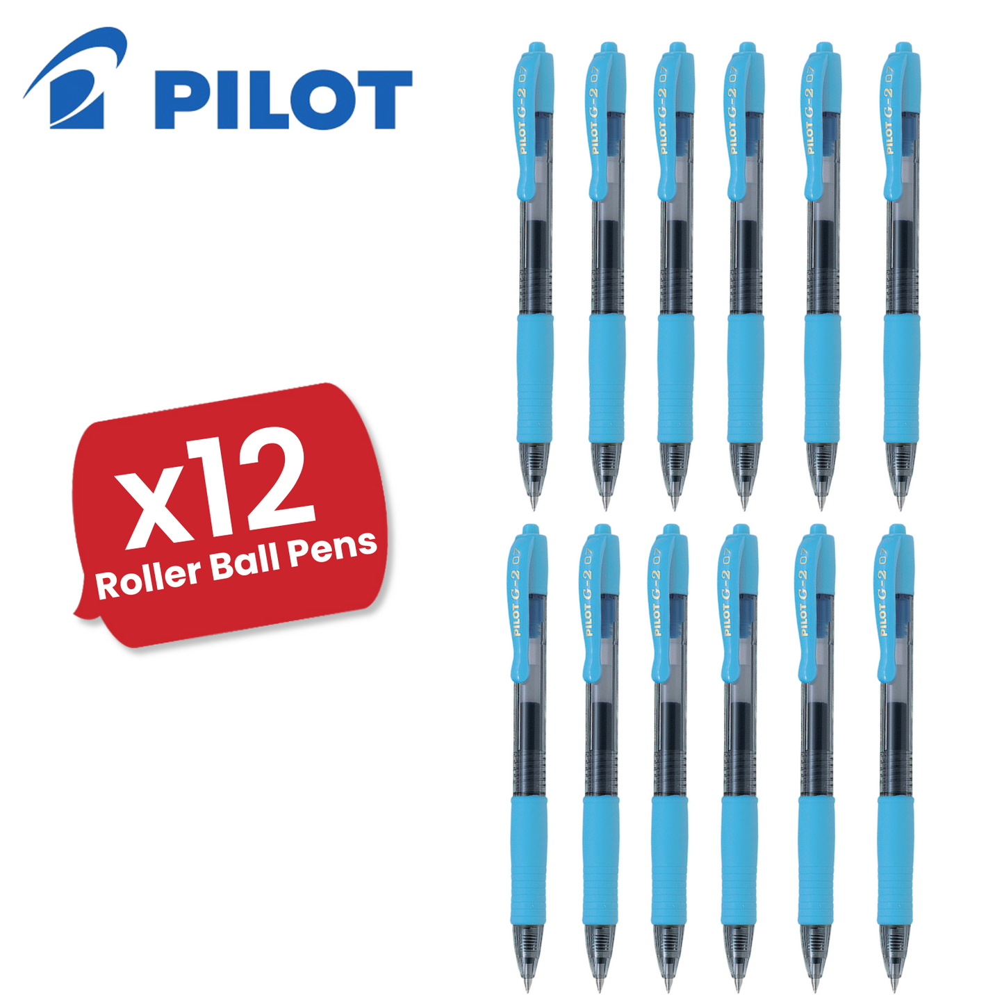 Pilot G-207 Retractable Gel Rollerball Medium Light Blue - Pack of 1 - 1 to 36 Packs