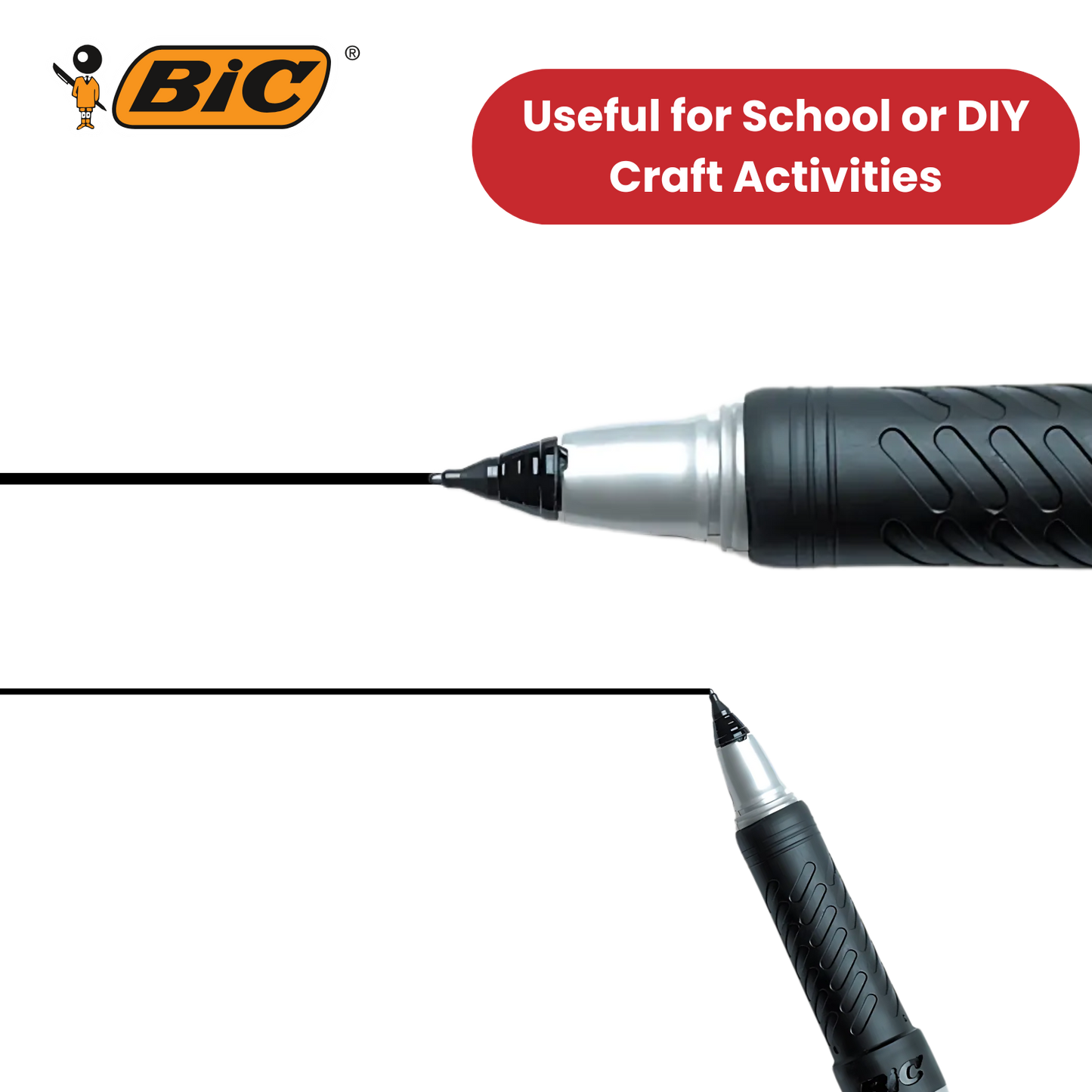 BIC Marking Permanent Markers Ultra Fine Tip Black - Pack of 12 - 1 to 5 Packs