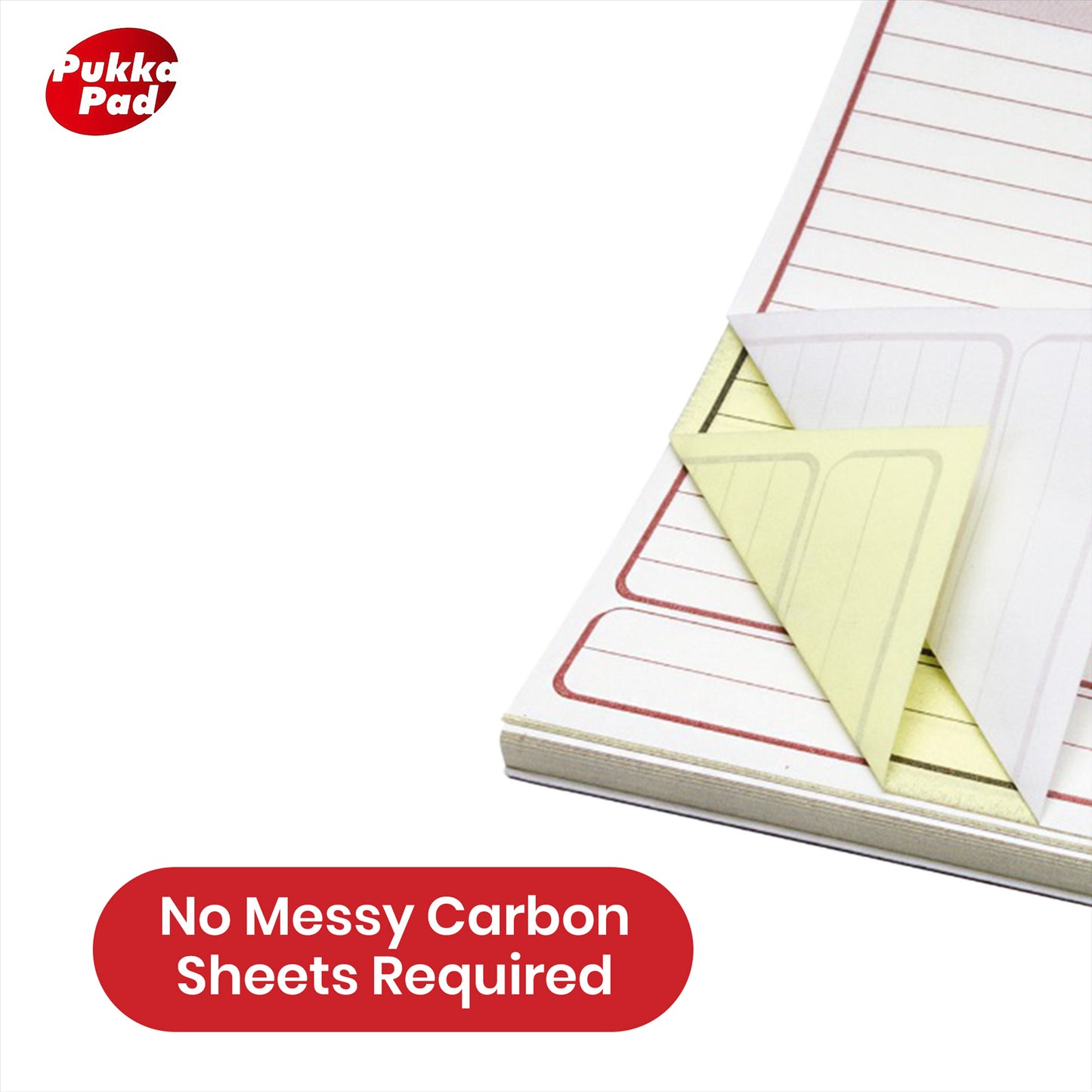 Pukka Pad Duplicate Invoice Book - 5 Pcs Carbonless Tear-Off Receipt Note Pad for Order Tracking