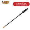 BIC CRISTAL MEDIUM BALL POINT PEN BLACK - BOX OF 50 - 1 to 5 Packs
