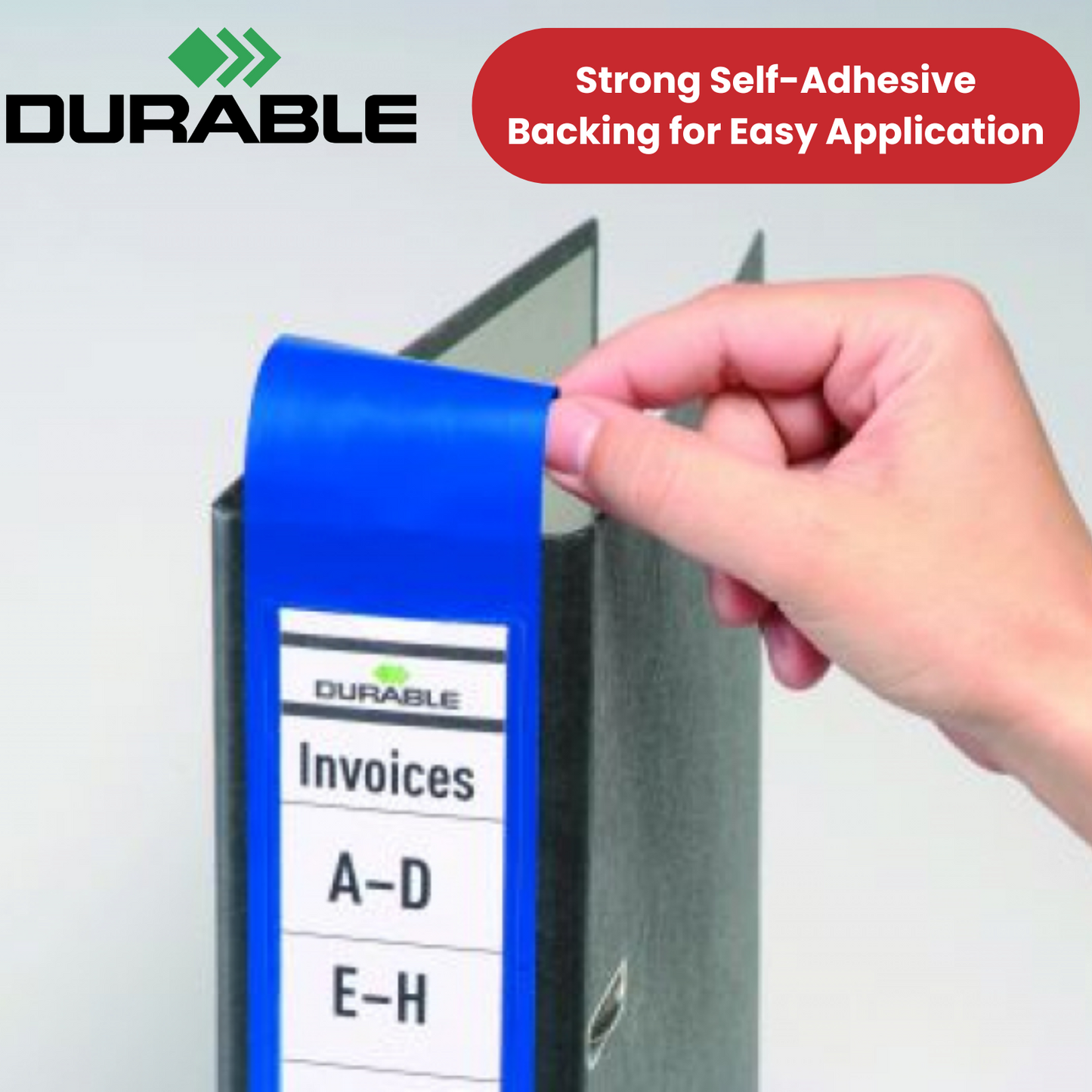 Durable Ordofix Self-Adhesive Spine Labels - Blue - Pack of 10 - 60 mm - 1 to 5