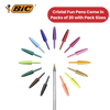 20x BIC Cristal Fun Ballpoint Pens 1.6mm Assorted Colours