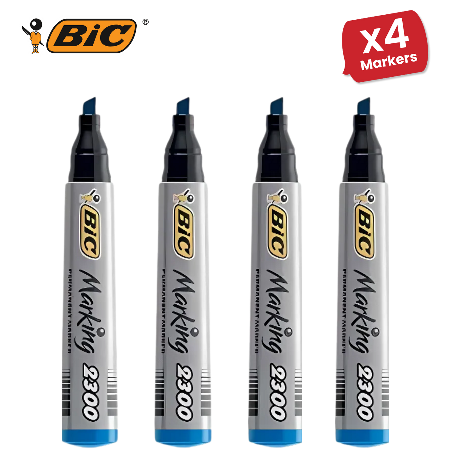 BIC Marking 2300 ECOlutions Permanent Chisel Tip Markers Blue - Single Pen