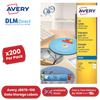 Avery J8676-100 Data Storage Labels, 200 Per Pack, 117 mm, Permanent - 1 to 5