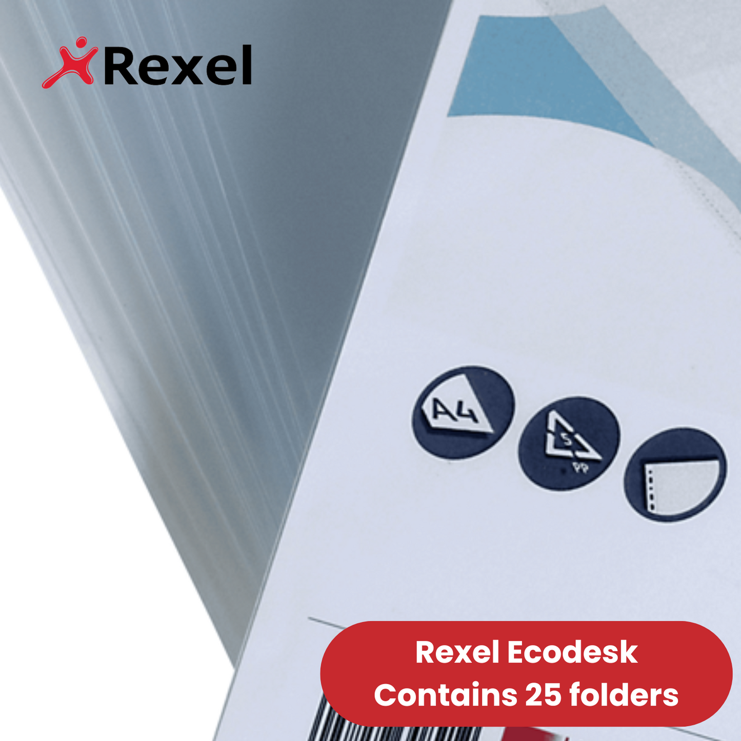 Rexel Ecodesk (A4) L Folders Pack of 25 Folders - 1 to 5 Packs