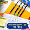 BIC Intensity Fine Felt Tip Pens Fine Point Assorted Colours - Pack of 8