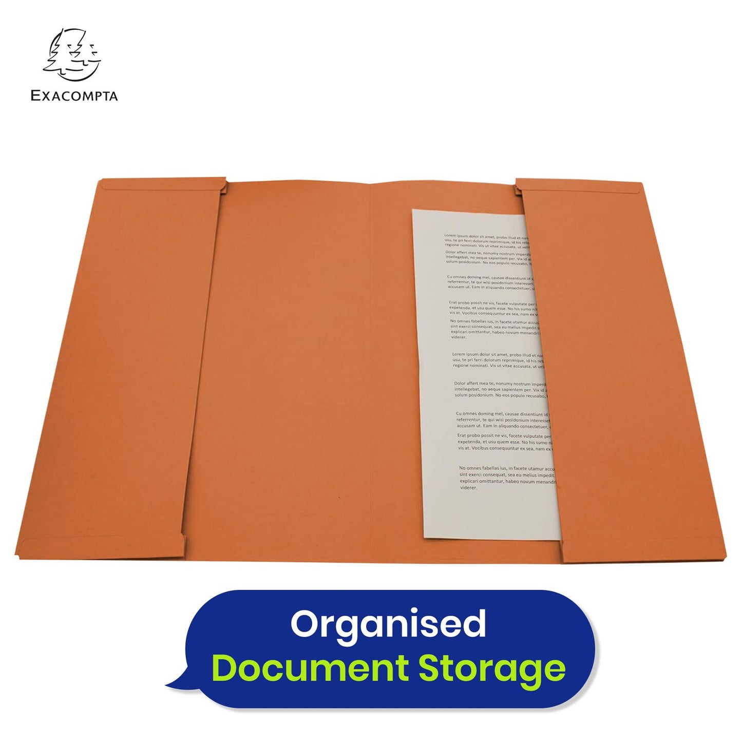 Exacompta Guildhall Double Pocket Legal Wallet, 315gsm Manilla Document Holder, Pack Of 25 (Orange)