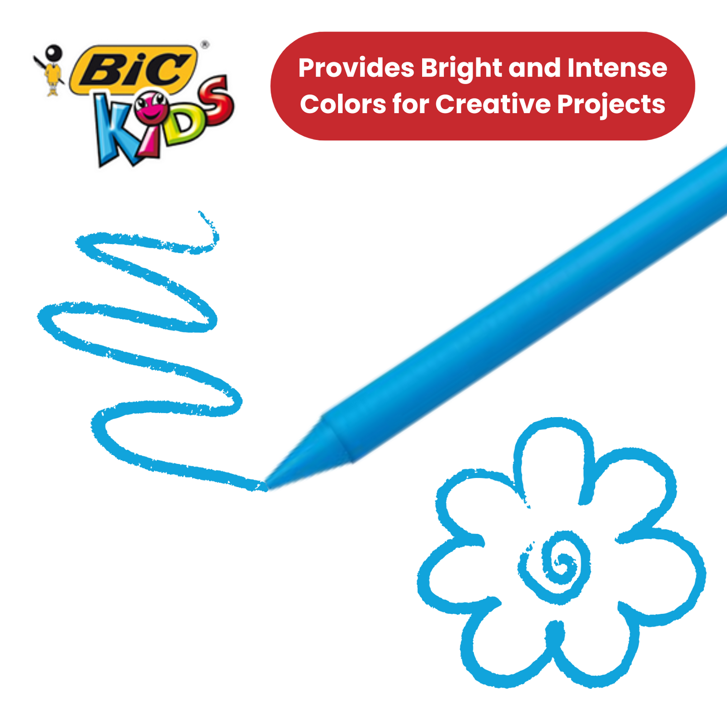 BIC Kids Plastidecor Crayons Assorted Colours - Wallet of 24 - 1 to 5 Packs