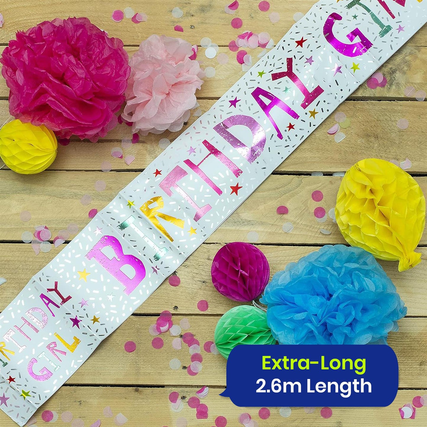 Birthday Girl Recyclable Paper Banner - 2.6m