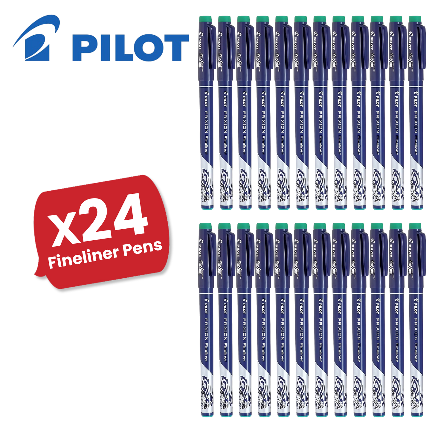 Pilot Frixion Fineliner Felt Pen Erasable Smooth Writing Multi Pens - Green