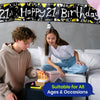 Happy 21st Birthday Black and White Recyclable Banner - 2.6m