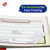 Invoice Book Hard Cover 50 NCR Duplicate Sets Sales Record Book (Pack of 5)