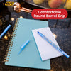 Bic Round Stic Ballpoint Pens 8 Pcs Blue & Black Biros 1mm Medium Tip Ballpoint for Work