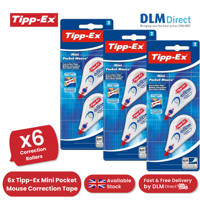 Tipp-Ex Mini Pocket Mouse Correction Roller (Pack of 6)