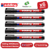 Edding 300 Permanent Marker Bullet 1.5-3mm Black - Pack of 6