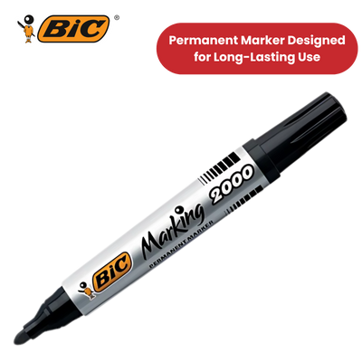 Bic 2000 Permanent Black Bullet Tip Marker 820915 - Single Pen Pack 2 to 36