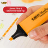 BIC 3x Marking Highlighter Flat Marker Neon Orange Modular Tip for Precise Highlighting