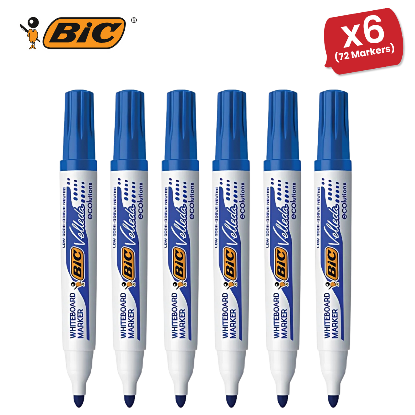 BIC Velleda 1751 ECOlutions Whiteboard Markers Green - Box of 12 BIC VELLEDA MARKER 1701 BLUE - PACK OF 12