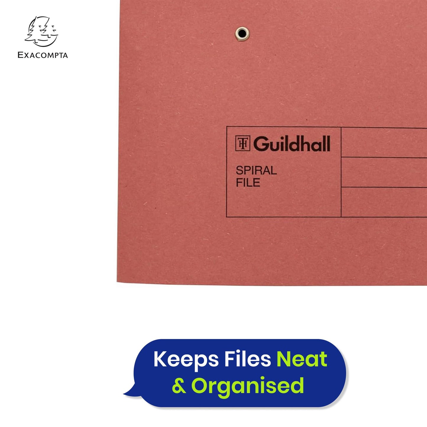 Exacompta Guildhall Spring Manilla Transfer File, 285gsm Blue Angel Certified Folder, Pack of 25