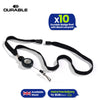 Durable Badge Reel with Black Lanyard Pack of 10 Retractable Card Holders for Name Badges ID Badges Key Fobs & Security Passes