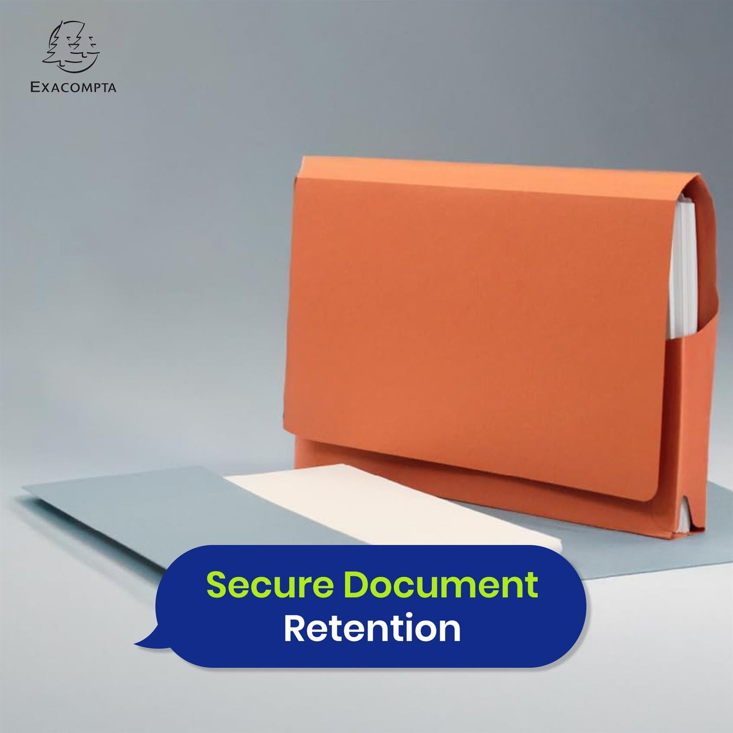 Exacompta Guildhall Orange Full Flap Pocket Wallet - Heavyweight Manilla Document Folder, Pack of 25