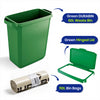 DURABIN 60L Green Bin Set & Green Hinged Lid and 25x 110L Recycled Bin Bags