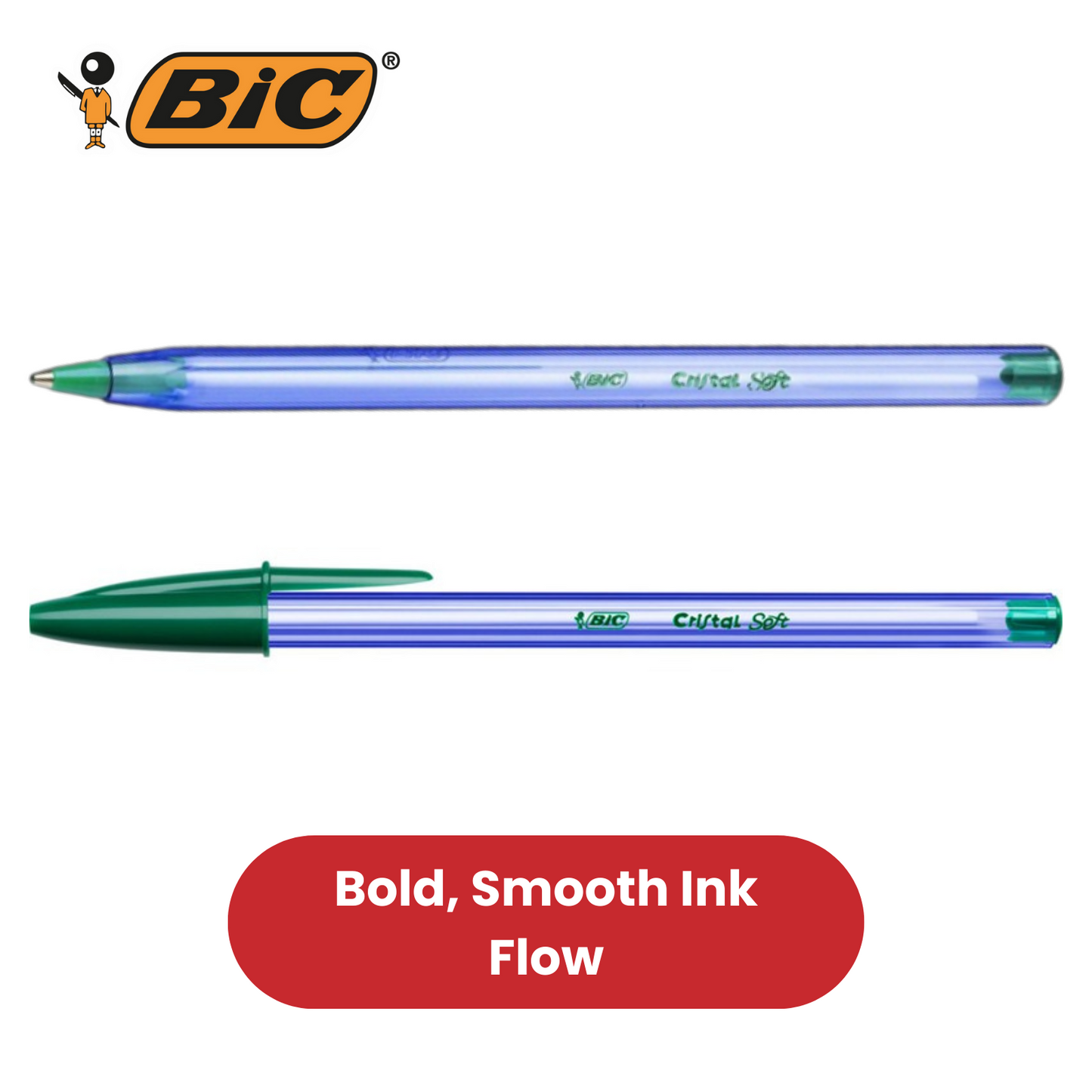 Bic Cristal Soft - Green - Single