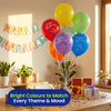 Happy Birthday Balloon - 12 Inch Assorted colour Latex Balloons, Set of 6