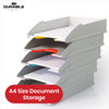Durable VARICOLOR Letter Trays - 5 ABS Paper Organiser, Colour Grip Handles A4 Paper Trays for Desk